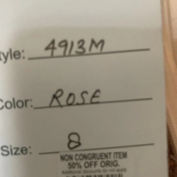 Mac Douggal Sequin Flutter-Sleeve Gown Women’s Rose Sz8  *FLAW* #001 - Picture 9 of 16